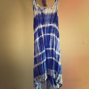 Forever 21 Blue and White Tie Dye Beach Cover Up